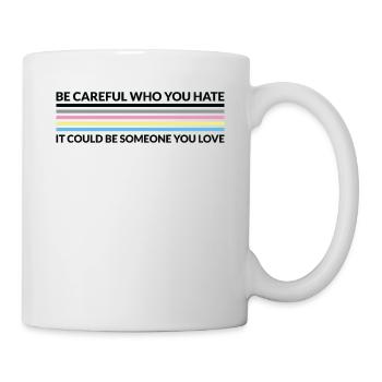 Attention, qui déteste - LGBTQ Polygenre - Mug blanc - blanc - Droite