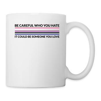 Méfiez-vous de qui déteste - LGBTQ Gender Fluid - Mug blanc - blanc - Droite