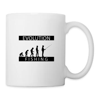 Evolution Fishing Angler Angeln Sport Hobby - Tasse - Weiß - Rechts