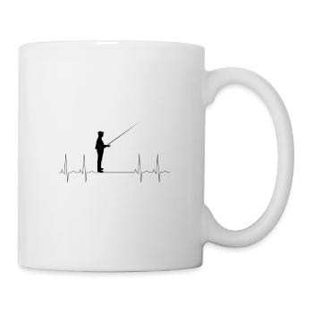 Heartbeat Pêcheur Pêche Heartbeat Pêche Sports - Mug blanc - blanc - Droite