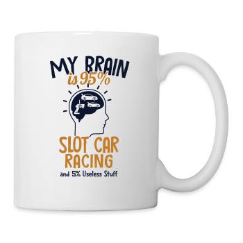 My Brain is 95% Slot Car RC Car Car Slot Racer - Mug - white - Right