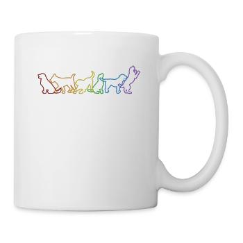 Dogs LGBT Rainbow Dogfather Dog Daddy Dog Mom Dog - Mug - white - Right