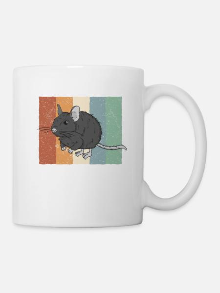 Vintage Degu Nagetier Gewöhnlicher Degu - Tasse - Weiß
