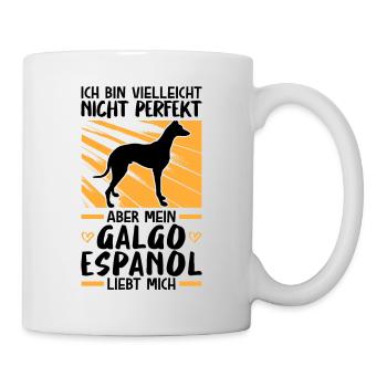 Mein Galgo Espanol liebt mich - Tasse - Weiß - Rechts