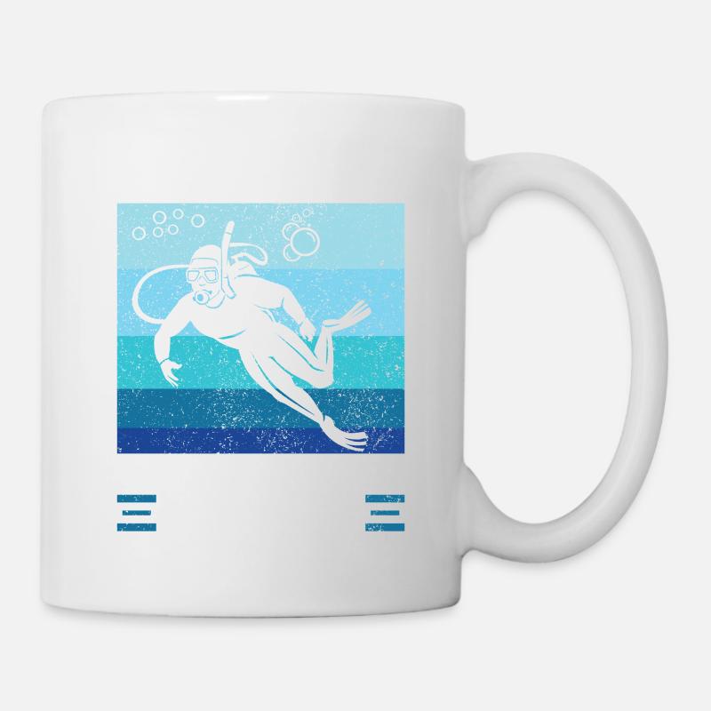 Warum abnehmen wenn du Tauchen Kannst Witz Humor - Tasse - Weiß