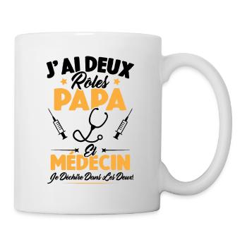 Papa Et Médecin / Cadeau Meilleur Papa Médecin - Mug blanc - blanc - Droite