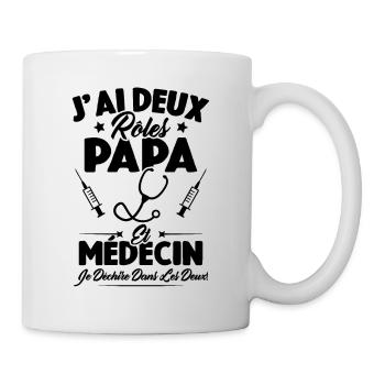 Papa Et Médecin / Cadeau Meilleur Papa Médecin - Mug blanc - blanc - Droite