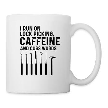 Verrouiller la cueillette du café et la conception des jurons - Mug blanc - blanc - Droite