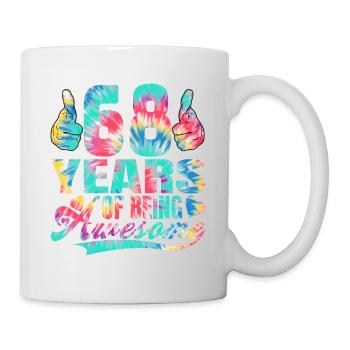 68th birthday or anniversary 68 years of being - Mug - white - Right