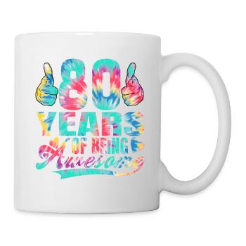 80e anniversaire ou anniversaire 80 ans d’existence - Mug blanc - blanc - Droite