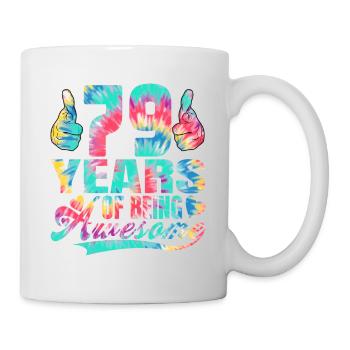 79th birthday or anniversary 79 years of being - Mug - white - Right