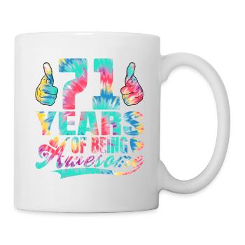71e anniversaire ou anniversaire 71 ans d’existence - Mug blanc - blanc - Droite