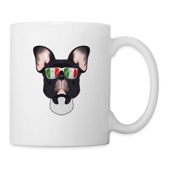 French Bulldog Italy Sunglasses I Italian Flag - Mug - white - Right