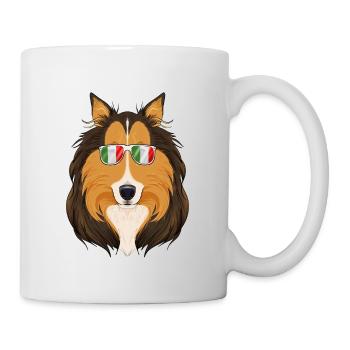 Collie Italy Sunglasses I Italian Flag - Tasse - Weiß - Rechts