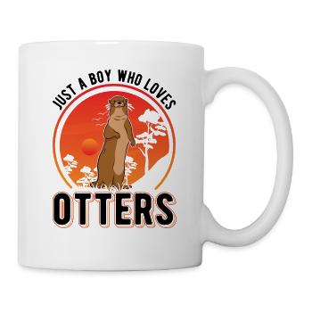 Loutre Jeune Loutre de mer - Mug blanc - blanc - Droite