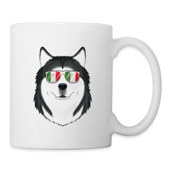 Husky Italy Sunglasses I Italian Flag - Tasse - Weiß - Rechts