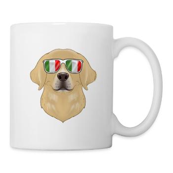 Labrador Italy Sunglasses I Italian Flag - Tasse - Weiß - Rechts