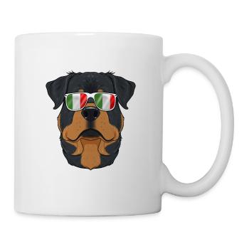 Rottweiler Italy Sunglasses I Italian Flag - Tasse - Weiß - Rechts