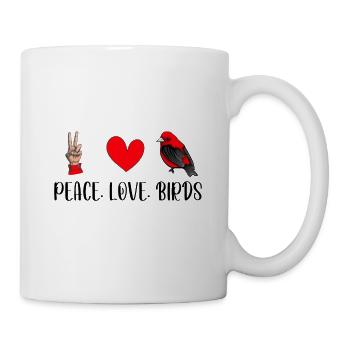 Bird Watching - Peace Love Birds - Bird Watcher - Mug - white - Right