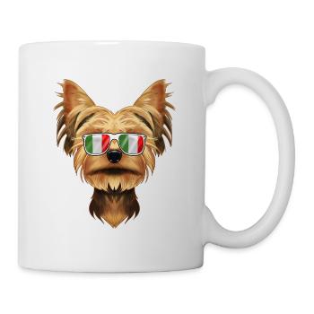 Yorkshire Terrier Italy Sunglasses I Italian Flag - Mug - white - Right