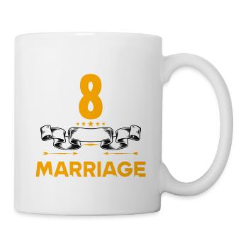 J’ai survécu à 8 ans de mariage 8ème anniversaire de mariage - Mug blanc - blanc - Droite