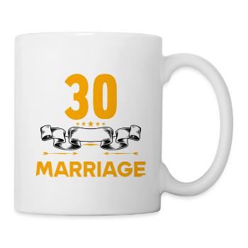 I survived 30 years of marriage 30th wedding anniversary - Mug - white - Right