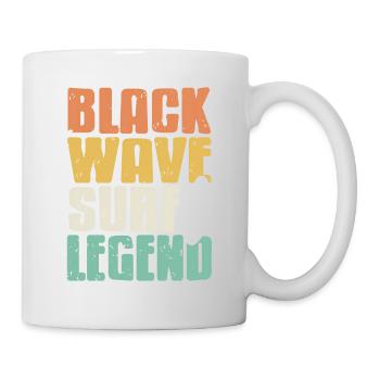 Black Wave Surf Legend Retro Surfing T-Shirt - Mug - white - Right