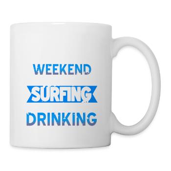 Weekend Forecast Surfing | A Chance Of Drinking - Tasse - Weiß - Rechts