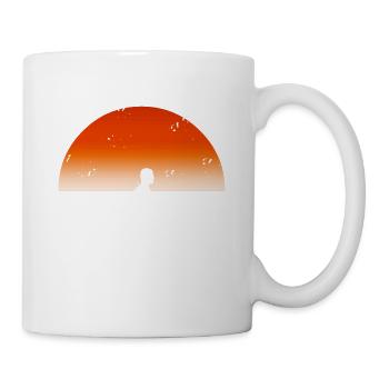 Vintage Graphic Sun Cool Surfing T-Shirt Present - Tasse - Weiß - Rechts