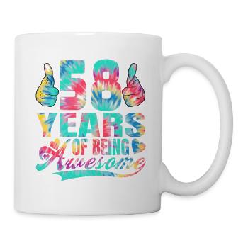 58e anniversaire ou anniversaire 58 ans d’existence - Mug blanc - blanc - Droite
