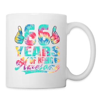 66e anniversaire ou anniversaire 66 ans d’existence - Mug blanc - blanc - Droite