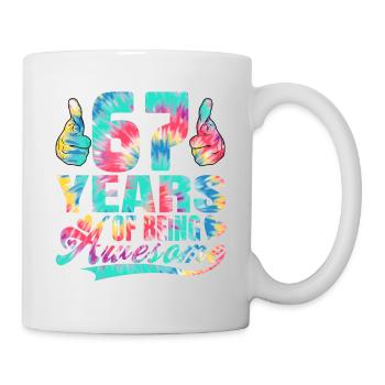 67e anniversaire ou anniversaire 67 ans d’existence - Mug blanc - blanc - Droite