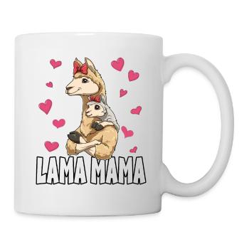 Lama Mama Muttertag Mom Mutter Alpaka - Tasse - Weiß - Rechts