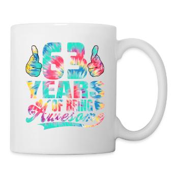 63e anniversaire ou anniversaire 63 ans d’existence - Mug blanc - blanc - Droite