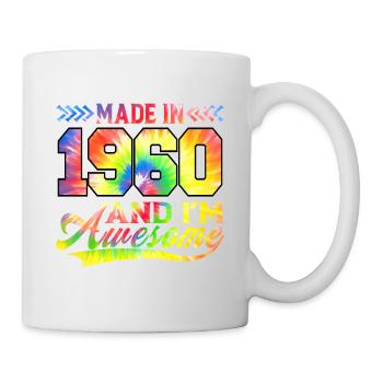 Fabriqué en 1960 et je suis génial spectre de couleurs - Mug blanc - blanc - Droite
