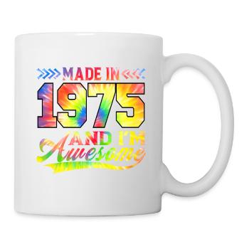 Fabriqué en 1975 et je suis un spectre de couleurs génial - Mug blanc - blanc - Droite