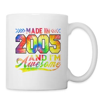 Fabriqué en 2005 et je suis un spectre de couleurs génial - Mug blanc - blanc - Droite