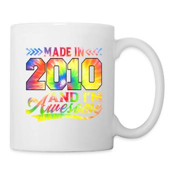 Fabriqué en 2010 et je suis un spectre de couleurs génial - Mug blanc - blanc - Droite