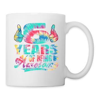6ème anniversaire ou anniversaire 6 ans d’existence - Mug blanc - blanc - Droite