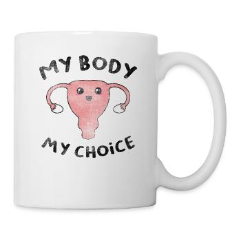 Mon corps Mon choix utérus droits femme mon corps - Mug blanc - blanc - Droite