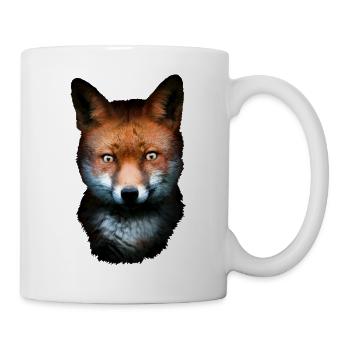 Fuchs Rotfuchs Waldtiere Tierkopf Tierisch Tier - Tasse - Weiß - Rechts