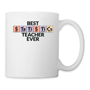 Meilleur professeur de statistiques de tous les temps - Mug blanc - blanc - Droite