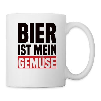 Bier Ist Mein Gemüse - Tasse - Weiß - Rechts