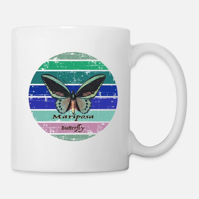 Colorful butterfly - Mug - white