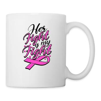 Ihr Kampf ist - Brustkrebs - Tasse - Weiß - Rechts