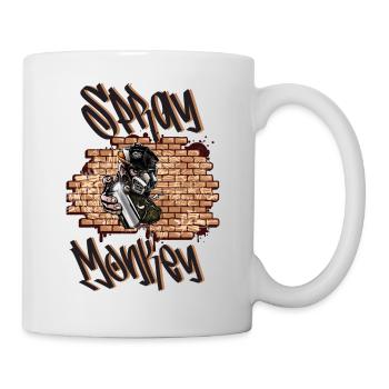 Spray Monkey Graffiti - Tasse - Weiß - Rechts