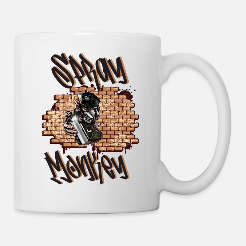 Spray Monkey Graffiti - Mug blanc - blanc