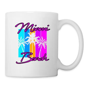 Miami Beach Sun Beach Palm Trees - Mug - white - Right