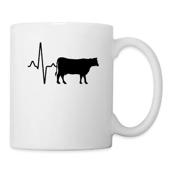 Cow Beef Heartbeat - Mug - white - Right