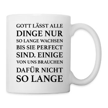 Klein aber fein - zweideutig für kleine Menschen - Tasse - Weiß - Rechts